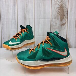 Nike Lebron Sneakers Miami Dolphins GS Basketball Unisex Shoe Green Size Youth 6